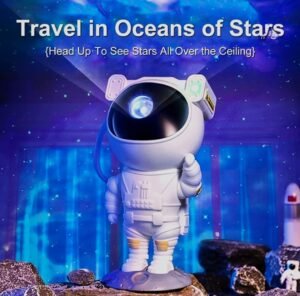 MILONI USA Galaxy Night Light Astronaut Space Star Projector Nebula 360° Adjustable Head Night Lamp  (22.5 cm, White) - Image 3