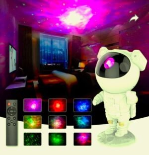 MILONI USA Galaxy Night Light Astronaut Space Star Projector Nebula 360° Adjustable Head Night Lamp  (22.5 cm, White)